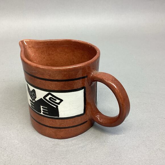 Vintage Rare Los Reyes Lima Peru Black Cat Signed Hand Painted Peruvian Creamer - Picture 4 of 7